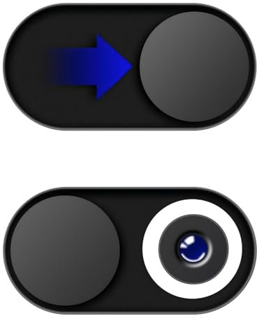 JiSiTeCai Webcam-Abdeckung aus Metall, 0,1 cm (0,035 Zoll), für Laptop, MacBook Pro/Air, iMac, iPad, Tablet, iPhone 16/15/14/13/12 Plus, Web-Kamera-Blocker schützt Ihre Privatsphäre, 5 Stück