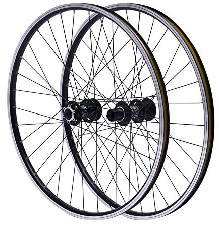 Mountainbike 29 Zoll Laufrad Set Hinterrad Vorderrad Laufradsatz Aluminiumlegierung, Schwarz, Scheibenbremse, 200kg Tragfähigkeit, Schnellspanner inklusive