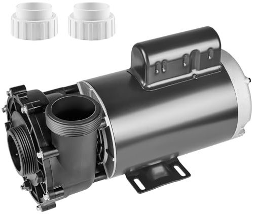 VEVOR Pompa per spa a 2 velocità, Frame 56, Pompa per spa vasca idromassaggio a doppia velocità, 1600 W / 39 m³/h / 15 m, 400 W / 19 m³/h / 3,9 m, Interfaccia rotante a 90° per idromassaggio