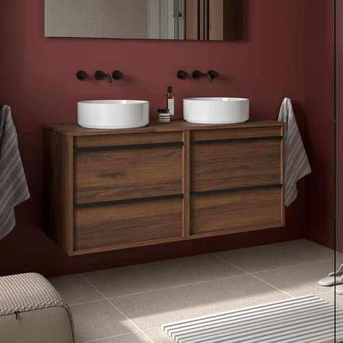 Salgar Mueble baño, Madera, Nogal Maya, 120 cm