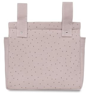 variouss Bolso de talega para silla de paseo o carro de bebé, Bolso organizador de muselina con opcion de personalizado (Sin personalizar, Rosa maquillaje)