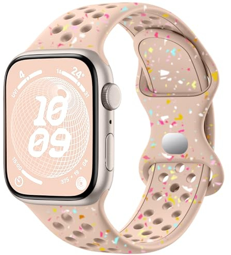 CeMiKa Schweißfest Band Kompatibel mit Apple Watch Armband Damen Herren