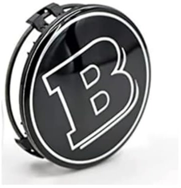 4 Stück Nabendeckel Radnabenkappen für Smart Brabus 75mm,Felgendeckel Autonaben Kratzfest und Wasserdicht Radnaben Auto Zubehör,Black