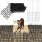 12 Plastic Spikes Repellent Mat, 20x15cm Animal Barrier Thorn Grid, Flat Prickle Strip Dig Stopper, Thorn Grid Against Cats with U-Shaped Nail and Ties, Reusable Anti Cat Mats for Indoor Outdoor