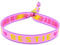 Selfmade Jewelry - Statement Festival Armband Stoff Armband Damen Stoffarmbänder in Pink für Festival Outfit Damen (BESTIE (Pink-Gelb)