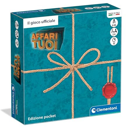 Clementoni Giochi da Tavolo - Affari Tuoi RAI Pocket - Gioco di Società Adulti e Bambini 8 Anni, Strategia, Divertimento in Famiglia, Ispirato al Programma TV, 2-4 Giocatori, Made in Italy, 16660