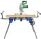 Untergestell Arbeitstisch, Kappsäge Arbeitstisch mit 2 Räder, 210mm Höhe und 595mm Länge Einstellbar, Traglast max. 150kg, Arbeitstisch Klappbar