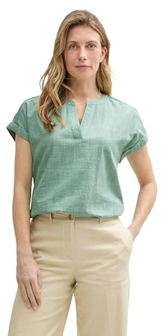 Tom Tailor Damen 1046189 Bluse, 13010 - Faded Green, 42 EU