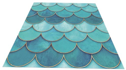 Mermaid Tile Stickers for Peel and Stick Wall Decor Fish Scale Wall Tiles Removable Adhesive Wall Art for Bedroom
