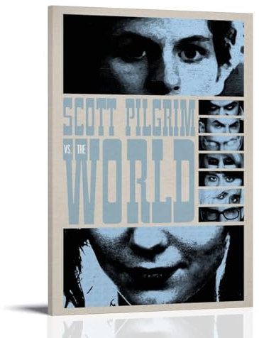 ZCHLATGDE Scott Pilgrim Vs The World Poster Dekorative Malerei Leinwand Wandkunst Wohnzimmer Poster Schlafzimmer Malerei,Wandkunst Bilddruck Moderne Familienzimmer Dekor 12x18inch(30x45cm)