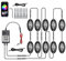 Petyoung 10 Pods RGB-LED-Rocklichter mit Bluetooth-App-Controller, mehrfarbige Unterleuchtung für Auto, LKW, ATV, SUV