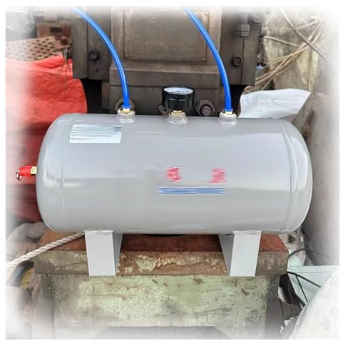20 30 40 50 60 L Large Air Compressor Storage Tank, Horizontal High Pressure Air Compressor Tank Kit with Mounting Bracket, Family Factories Hospital Gas Tank Containers(60 L (86x30x36cm))