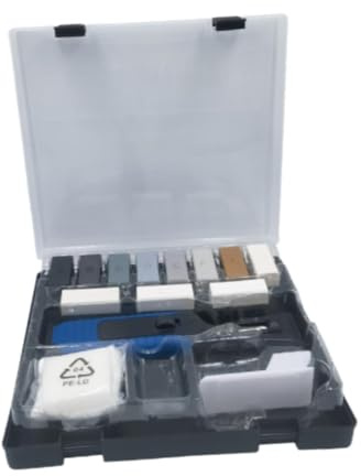 Milageto Bodenoberflächen-Reparaturwerkzeuge, DIY-Reparaturwerkzeug mit Aufbewahrungskoffer, professionelles Stift-Wachsblock-Set für LVT/SPC/WPC-Böden für den