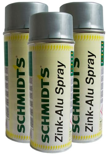 siwitec 1 x by Schmidt's Zink Alu Spray 400 ml Spraydose, 84,73% VOC, Korrosionsschutz, schnelltrocknend, Aluminium Zinkspray, Zinkspray für Metall, Zink-Alu-Spray