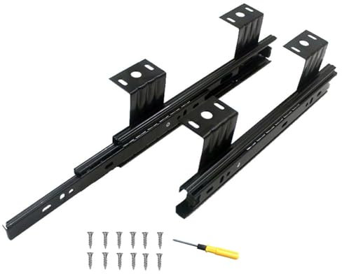 Generisch Hochleistungs-Kugellagerschienen, abnehmbare Führungsschienen aus Stahl für Untertisch-Plattformablagen und Schubladen, belastbar bis 35 kg, 1 Paar.