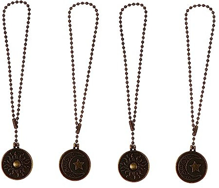 HOMSFOU 4pcs Ceiling Fan Pull Chain Extender Light Pull Chain Extension for Home Office Garden