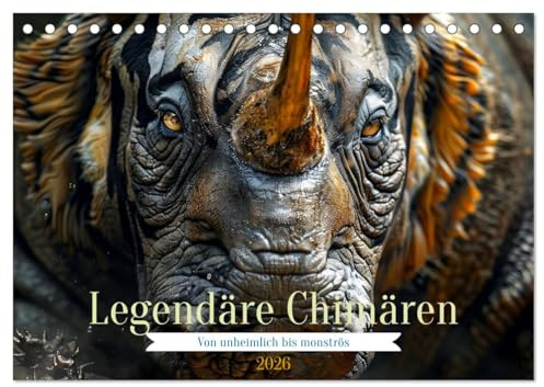 Legendäre Chimären - Von unheimlich bis monströs (Tischkalender 2026 DIN A5 quer), CALVENDO Monatskalender: Symbol für das Unbekannte (CALVENDO Tiere)