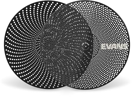 Evans dB One Hi Hat Becken 14 Zoll | Evans dB One Becken reduzieren Lautstärke und bewahren natürliches Gefühl, musikalische Ansprache und Übungsleistung.