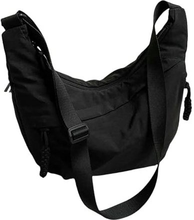 Gyios Schultertasche Damen Halbmond-umhängetasche Für Damen, Halbmond-Tasche Mit Mehreren Taschen, Große Umhängetasche, Verstellbarer Riemen, Einfache Umhängetasche-schwarz