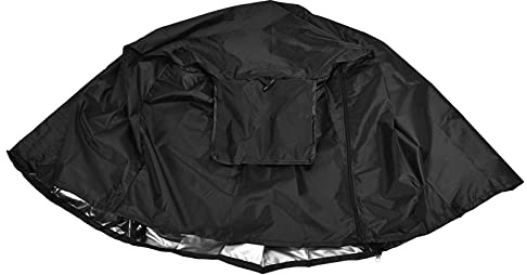 Nosqew Housse de Cage pour Chien, Imperméable, Protection Solaire, Anti-poussière, pour Niche pour Animaux de Compagnie, avec Portes à Volet Roulant, pour Utilisation en Extérieur, en (Noire)