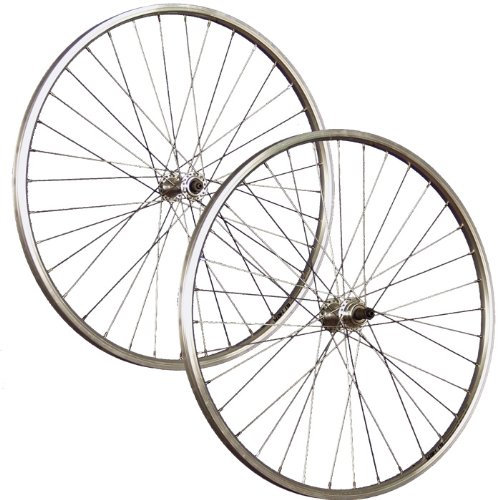 26 Zoll Laufrad Satz Set Fahrrad Hohlkammer Felge Schnellspanner Schraubkranz