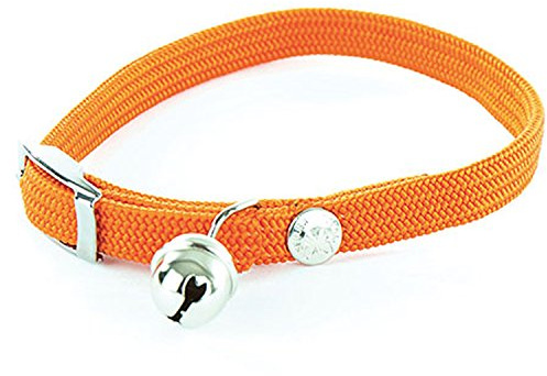 Halsband voor kat elastisch nylon oranje 30X1 CM