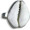 Island Piercings Edler 925er Silber Ring mit Kauri Muschel SR035-20mm