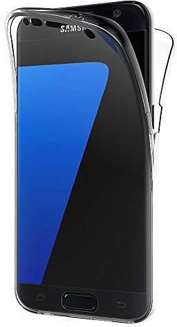 AICEK Samsung Galaxy S7 Hülle, 360°Full Body Transparent Silikon Schutzhülle für Samsung S7 Case Durchsichtige TPU Bumper S7 Handyhülle (5,1 Zoll)