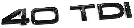 40 TDI Schriftzug schwarz Tuning Exclusive Black Edition Heckklappe Emblem