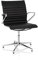 hjh OFFICE 660498 Konferenzstuhl drehbar PARIBA V IV Leder Schwarz/Chrom Besprechungsstuhl Besucherstuhl mit Rückholautomatik