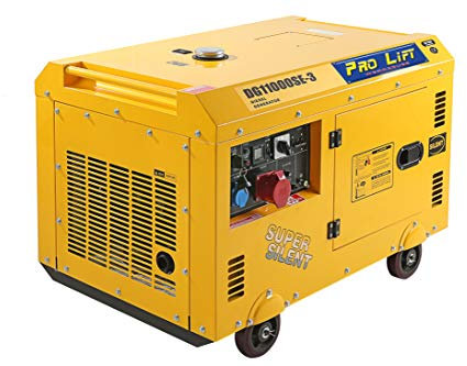 Pro-Lift-Werkzeuge Gruppo di emergenza 10 kVA Super Silent 8000 W 230 V + 400 V, motore diesel a 4 tempi, raffreddato ad aria, alta corrente eletrostarter generatore silenzioso diesel di emergenza