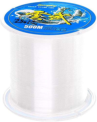 Cheeroyal 500 Meter klare Angelschnur, extra starke Spannung, Nylon, Monofilament, Angelschnur, 0,26 mm