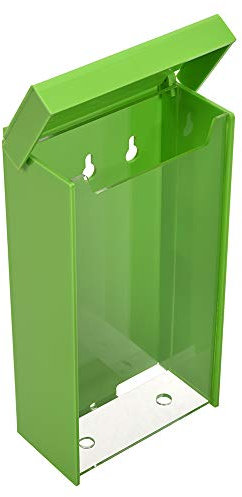 Hellgrüne Prospektbox Din Lang wetterfest, für Außen, mit Deckel, aus glasklarem Acrylglas/Prospekthalter/Flyerhalter/Flyerbox/transparent - Zeigis®
