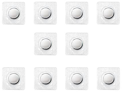 KLEHOPE Magnetknöpfe 10 Stück Magnete zum Einnähen, Magnetische Knopf Rund, Unsichtbarer Magnetknopf Magnetverschluss für Handtaschen, Kleidung, Lederhandwerk(Silber-Kupfer / 2,2 mm)