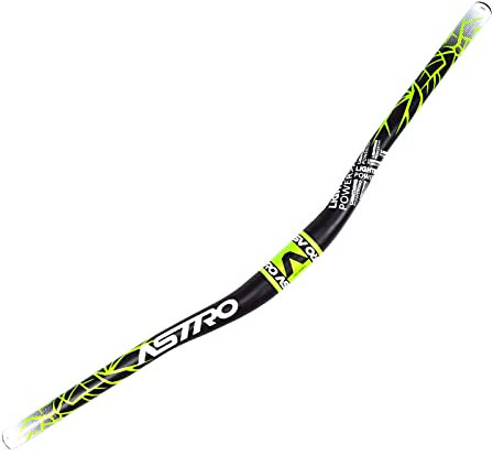 GRTE Mountainbike-Lenker Leichter Aero-Aluminium-MTB-Riser-Lenker 31.8×680/720/780mm extra lang Farbige Fahrradlenker,Grün,780mm
