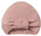 Nordic Coast® Baby Turban Strick – Baby Mütze Altrosa – 100% Oeko Tex Baumwolle – 3-6 Monate – Strickmütze Kopfbedeckung Mädchen