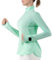 Hiverlay Langärmeliges Laufshirt für Damen, LSF 50+, Viertelreißverschluss, Workout, Golf, Wandern, Tennis, Shirt mit Tasche, aqua, X-Groß