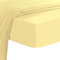 Pizuna 800 Fadenzahl Baumwolle spannbettlaken 170x200-180x200 cm Mildes Gelb, 100% Langstapelige Spannbetttuch, Weiche Mako Satin-Webart passt bis zu 40cm Matratzenhöhe (100% Baumwolle bettlaken)