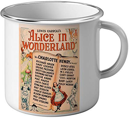 Metall Emaillierte Tasse Vintage Filmposter Alice im Wunderland Gary Cooper Vintage Kino Retro Poster