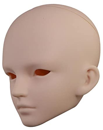 Perfeclan 60 cm 1/3 BJD Männlicher Puppenkopf Haut Kugelgelenk Puppenkopf für Puppenherstellung Körperteile, 22,5 cm Kopfumfang