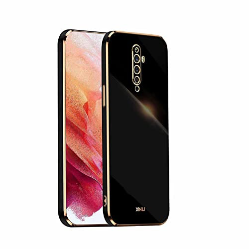 HAOYE Cover per OPPO Reno 2Z (Reno2 Z), Placcatura TPU Custodia Protettiva, Antigraffio Silicone Morbida TPU Ultra Sottile ma Resistente Case Caso. Nero