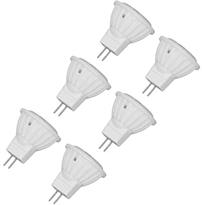 Lámpara LED MR11 GU4, 6 Piezas, 220V, 360 Lúmenes, Luz Blanca 6000K, Brillo Regulable, para Zonas Ajardinadas