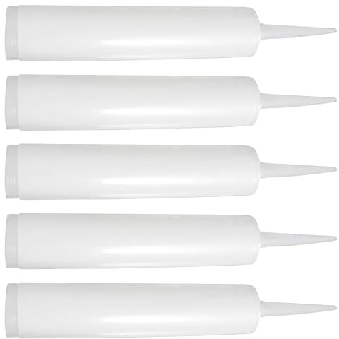 Housoutil Cartuccia Vuota Per Sigillante 8Oz Tubo Plastica Flessibile Trasparente Ricaricabile Per Riparazioni Casa E Piastrelle