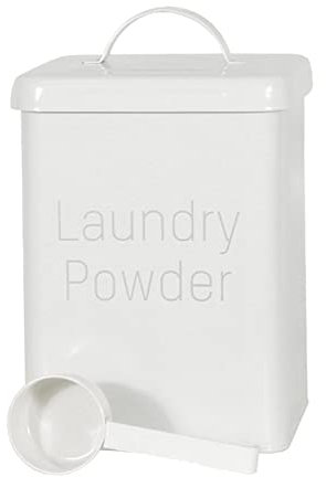 ulapithi Behälter Für Waschpulver, Waschmittelbox Mit Dosierlöffel - Metall Aufbewahrungsbox Für Waschmittel - Laundry Dose Deckel - Vintage Waschpulver Box Behälter