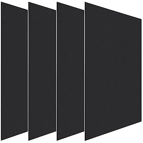 RHBLME 4 láminas de aluminio anodizado, 6 x 6 x 1/25 pulgadas, placas de metal de aluminio negro para grabado láser, hoja de metal decorativa delgada de 1 mm para manualidades, decoración del hogar