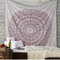 RAJRANG Boho kleiner Mandala-Wandteppich 76 x 102 cm, gebranntes Kastanienbraun, ästhetische Elefanten-Wandteppiche, Hippie-Bohemien-Baumwoll-Wandbehang-Dekor
