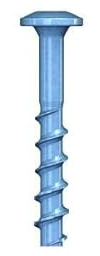 PROTEC.class PBSSLK 6,0x60 Betonschraube, Linsenkopf, Stahl, verzinkt blau, 100 Stück