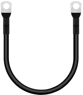 JINGAN Cavi inverter batteria, Cavo ponte 2 Cavi batteria per auto, Set di cavi inverter positivi e negativi, Cavi batteria con terminali per veicoli marini