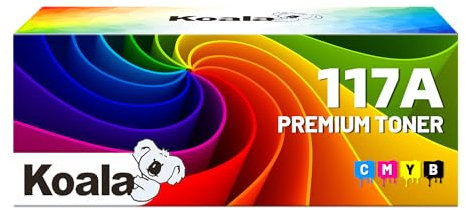 Koala 117A Toner Kompatible Tonerkartuschen Ersatz für 117A Toner Set W2070A W2071A W2072A W2073A für Color Laser MFP 179fwg 178nwg 150nw 179fnw 178nw 150a Toner Drucker (Schwarz, 1-Pack)