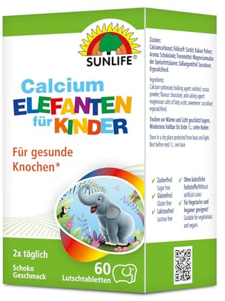 Sunlife Calcium Schoko Elefanten ohne Zucker